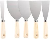 Putty Knife, Set, Scraper, Spackle Knife, Paint Scraper, Scraper Tool, No Rusting, Perfect For Repairing Drywall, Removing Wallpaper, Mud, Plaster Scraping (5)