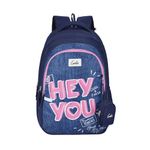 Genie You Backpack for Women, 19" Bags for Girls, Water Resistant and Lightweight, 3 Compartment Bag with Happy Pouch, 36 Liters, Nylon Twill, Navy Blue