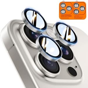 TOCOL for iPhone 16 Pro Max Camera Lens Protector/iPhone 16 Pro Camera Lens Protector Tempered Glass HD Individual Scratch Resistant Cover Accessories Case Friendly 2 Pack（Gray）