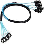 Cablecc Internal SAS 4 SATA Host to 4 SATA 7pin Target Hard Disk 6Gbps Data Server Raid Cable 50cm