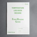 Hygiplas Temperature Log Book, White, Six Month Record, Easy Clean Cover, Paper - Features Temperature, Time & Person Responsible Initials, J201