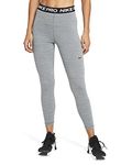 Nike Pro 365 Women's High-Rise 7/8 Leggings (Smoke Grey/Heather/Black/Black, Small)