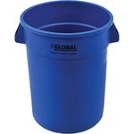 Global Industrial 32 Gallon Garbage Can, Blue