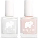 ella+mila Professional Nail Polish Set - Quick Dry Nail Polish - Long-Lasting & Chip Resistant Nail Polish Kit (Love Collection - French Manicure 2 Pack - 0.45 fl oz each)