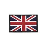 50x80mm Union Jack Embroidered Flag, 50x80mm, United Kingdom, Military Uniform Embroidered Iron-On/Heat Seal Adhesive Fabric Patch