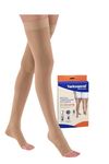 VARICOSEWEL Medical Compression Stockings for Varicose Veins Class 2 23-32 MM HG for Men and Women Mid Thigh Length Open Toe Beige color||varicose veins stockings||variose veins socks||compression socks (extra large)