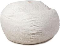 CordaRoy's Faux Fur Bean Bag - Convertible Bean Bag Chair & Bed - Machine-Washable Faux Fur Fabric Cover - for Basement, Living Room, Game Room, Dorm & More - King Size - White