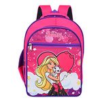 Pramadda Pure luxury 14" Beauty Pink School Bag for Girls | Cute Kids Bag for School Picnic Travel | Princes Nursery Kg 1st Class Primary Standard Bag with Tiffin Pocket.