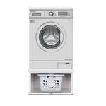 Ivation Wooden Laundry Pedestal for Washer & Dryer, Universal Platform Stand Made to Fit All Machines - Whirlpool, LG, GE, Samsung, & More, Durable Solid Wood Material, Measures 33.86” x 29.92”