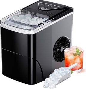 Advwin Ice Maker Machine, 12KG Ice Makers with Self-Cleaning Function, Suitable for Home Bar - Black
