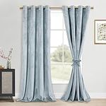 DWCN Velvet Curtains - 96 Inches Lo