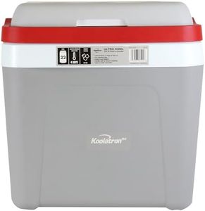 Koolatron Ice Chest Cooler – Keep Ice Frozen for 4 Day, Self Locking Lid, Portable, with Cup Holder Perfect for Snack, Lunch, Road Trips, Camping, Travel, Boating and Tailgating 32 Can Capacity, 25L