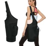 sportsnew Yoga Mat Bag, Opening Large Yoga Mat Carrier Bag with Zipper Pocket and Bottom Wet Pocket, Exercise Yoga Mat Carrier Holder Multi-Functional Storage Bag, Black, patent pending, SN3231B