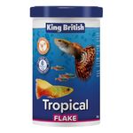King British – Tropical Fish Flake 200g – Multi-Vitamin Complete Food – Clear Water Formula Natural Ingredients – For Tropical & Other Aquarium Fish