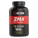 ICON Nutrition ZMA Supplement - 1500mg Per Serving, Sleep Vitamin Supplement, 3-in-1 Formula, Better Sleep Performance, Muscle Strength, Zinc, Magnesium and Vitamin B6-90 Tablets (1 Month Supply)