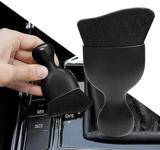 Ouzorp Car Interior Dust Brush, Car Detailing Brush, Soft Bristles Detailing Brush Dusting Tool for Automotive Dashboard, Air Conditioner Vents, Leather, Computer,Scratch Free(Black)