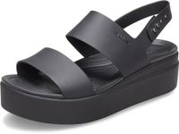 Crocs Women's Brooklyn Low Wedges, Black/Black, 6 Women