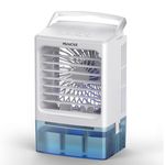Portable Air Cooler, 4-in-1 Mini Air Cooler With 3 Wind Speed & RGB 7 LED Light & 900ml Water Tank 2-6H Timer, Air Conditioner for Home, Office, Bedroom [Energy Class A+]