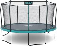 SKYWALKER TRAMPOLINES 15 FT Round Trampoline with Safety Enclosure Net, Outdoor Trampoline, ASTM Approved, Recreational Trampoline for Kids