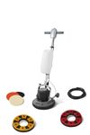 13" Heavy-duty Multi-Functional Floor Buffer Polisher Machine - Clean, Buff, Scrubb and Polish with Ease! Ideal for Carpets Too! Includes Optional Solution Tank, 2 Brushes and 3 Scouring Pads