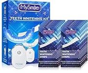 MySmile Teeth Whitening Kit, 28 Non-Sensitive Teeth Whitening Strips, Deluxe Teeth Whitener Dental Grade Tooth Whitening Strips for Home, Travel, 10 min Fast Result for Beautiful White Smile