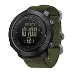 AVTREK Digital Sport Watches for Men Boys Army Military Compass Watches Outdoor Multifunction Waterproof Altimeter Pedometer Watches with Backlight Alarm (green)…