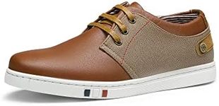 Bruno Marc Men's NY-03 Tan Fashion Oxfords Sneakers Business Classic Casual Dress Shoes Size 10 M US