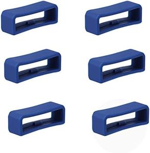 SAVITA 6 Piezas Retenedor de Correa para Reloj, Anillo de Cierre de Correa de Reloj de Silicona por Banda de Reloj Inteligente Pulsera Reemplazo (22mm, Azul Oscuro)