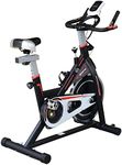 HOMCOM Exercise Bike, Indoor Cycling Bike for Home Use, Stationary Bike with LCD Display and Heart Rate Sensor, Static Fitness Bike for Home, Gym, Office, Cardio Workout, Black