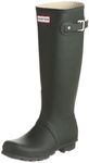 Womens Original Hunter Pink Wellington Boots, Dark Olive, 5 UK