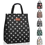 Femuar Lunch Bags for Women Insulated Reusable Lunch Tote with Internal Pocket, Lunch Tote bag for Work（Star）, TL251