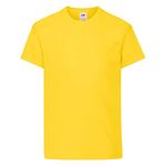 Fruit of the Loom Unisex Kid's Original T T-Shirt, Yellow, 12-13 Years