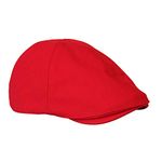 WITHMOONS Flat Cap Cabbie Hat Ivy Irish Hunting Newsboy SL31218 (Red)