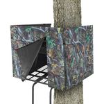 Coolrunner Deer Hunting Tree Stand Blind Cover Hunting Tree Stand Blinds with A Zippered Closure Hunting Tree Stand Accessories Treestand Camo Blind Cover for Deer Hunting(35.4'' x 108'')