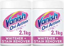 Vanish Oxi Action Laundry Whitener and Stain Remover Powder for Whites 2.1Kg, Pack of 2 | Amazing Stain Removal | Chlorine Bleach Free | For Whiter Whites | Safe on Everyday Fabrics