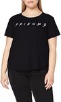 FRIENDS Women's Titles T-Shirt, Bla