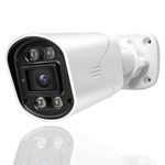 4MP H.265 PoE Bullet W/Audio Security 3.6mm Wide Lens Camera,Indoor/Outdoor Weatherproof,AI Color Night Vision,Compatible NVR/RTSP