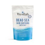 Westlab Dead Sea Salts 1kg - Soothe Dry, Itchy Skin Suitable for Eczema, Psoriasis, Acne. Skin Conditions. 100% Natural Responsibly Sourced in Jordan for Maximum Mineral Content & Therapeutic Benefits
