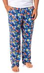 INTIMO Disney Mens' Cars Movie Film Icons Characters Lightning McQueen Mater Sally Carrera Luigi Sleep Pajama Pants (X-Large) Blue