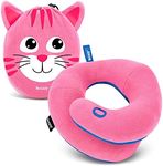 BCOZZY Travel Neck Pillow, Supports The Neck, Head & Chin, Stops The Head from Falling Forward, for car seat & Plane, Small Cat Bag, Pink