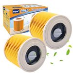 KEEPOW 2 Pack Cartridge Filter for Karcher WD2 WD3P WD 2200 SE 4001 Wet & Dry Vacuum Cleaners, Part # 64145520