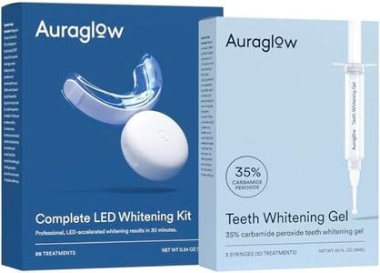 Auraglow Teeth Whitening Kit & 35% Teeth Whitening Gel Refill Pack