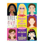 Melissa & Doug Make-a-Face Sticker Pad - Fashion Faces, 20 Faces, 5 Sticker Sheets | Reusable Stickers, Stocking Stuffers, Restickable Stickers, Sticker Faces Book For Kids