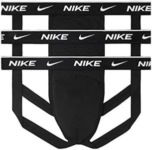 Nike Men`s Dri-FIT Essential Cotton Stretch Jock Strap 3 Pack (as1, alpha, l, regular, regular, Lime/Grey/Black)