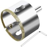 ASNOMY 2-1/4Inch Diamond Hole Saw with Pilot Drill Bit,2-1/4" Diamond Tip Coated Hole Saw with Guiding Drill Bit for Glass Ceramic Marble Porcelain Tile Granite Quartz