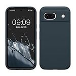 kwmobile Case Compatible with Google Pixel 8a Case - TPU Silicone Phone Cover with Soft Finish - Dark Slate