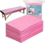 20PCS Massage Table Sheets Disposable Non Woven SPA Bed Cover Breathable Polypropylene Fabric 31" x 70" Thin, Not Waterproof （Pink）