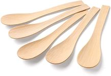 Bamboo Cutlery -200PK Bamboo Soup Spoon 6.7" Disposable Compostable Spoons 100% Biodegradable Renewable Natural Travel Cutlery for Party/Camping