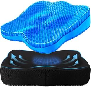 Tsmertor Gel Seat Cushion, Thicken Big Office Chair Cushion Chair Seat Pads for Long Sitting, Sciatica Hip Pain Relief, Egg Seat Cushion for Wheelchair Car Office Home Travel Outdoor