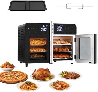 Yopower 36L Air Fryer Oven, Commercial Digital Countertop Oven,16 Pre-Set Menus convection Toaster Oven with French Doors oilless Cooker|2800W Commercial Use Only|Accessories&E-Recipes
